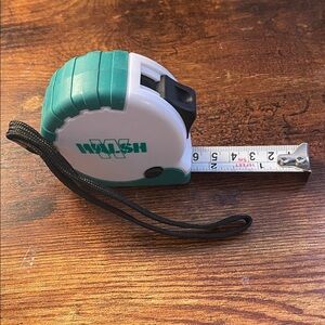 WALSH Green and White Tape Measure with Wrist Strap